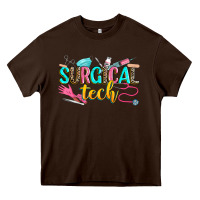 Chocolate Brown surgical tech Heavy Core Tee - Zillion Design Studio
