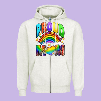 Western Proud Mom Zipper Hoodie Designed By Bundleandbundleshop