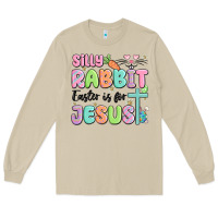 Mushroom silly rabbit easter is for jesus Long Sleeve Tee - MaliasSmallBusiness
