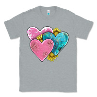 Heather Grey hearts Classic Tee - AdoDesignShop