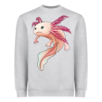 Heather Grey axolotl Heavyweight Sweatshirt - Jasminsmagicworld