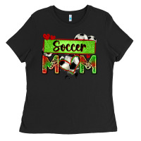 Black soccer mom with leopard Ladies Tee - Zillion Design Studio