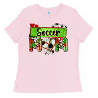 Bubblegum Pink soccer mom with leopard Ladies Tee - Zillion Design Studio