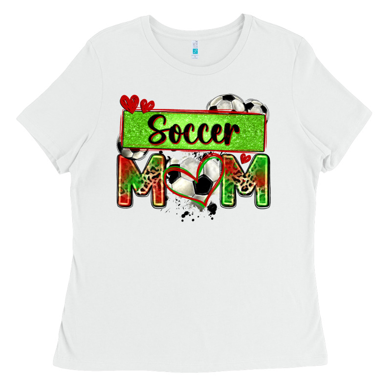 Soccer Mom With Leopard Ladies Tee by Zillion Design Studio | Teevron