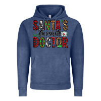 Vintage Denim santa's favorite doctor Vintage Hoodie - Jasminsmagicworld