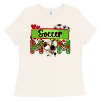 Soccer Mom With Leopard Ladies Tee | Teevron