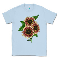 Dusty Blue strawberry blonde sunflower Classic Tee - LillyAllenDesigns