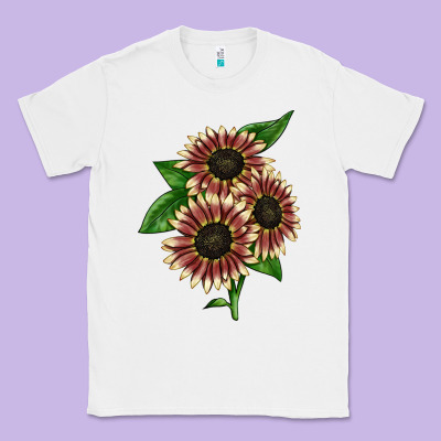 Strawberry Blonde Sunflower Classic Tee Designed By Lillyallendesigns
