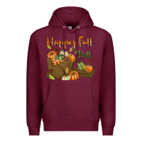 Burgundy Happy Fall Y'all Premium Hoodie - texasbilliewilder