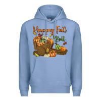 Colony Blue Happy Fall Y'all Premium Hoodie - texasbilliewilder