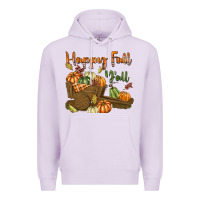 Lilac Happy Fall Y'all Premium Hoodie - texasbilliewilder