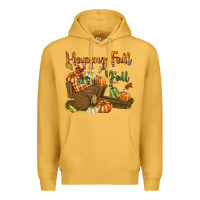 Mustard Happy Fall Y'all Premium Hoodie - texasbilliewilder