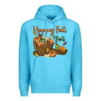 Ocean Blue Happy Fall Y'all Premium Hoodie - texasbilliewilder