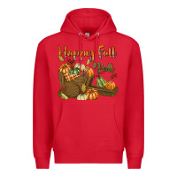 Red Happy Fall Y'all Premium Hoodie - texasbilliewilder