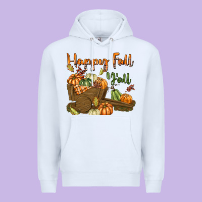 Happy Fall Y'all Premium Hoodie Designed By Texasbilliewilder