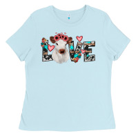 Baby Blue calf love Ladies Tee - JahusDesignShop