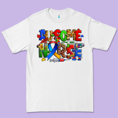 Ausome Autism Nurse Premium Tee Designed By Zillion Design Studio