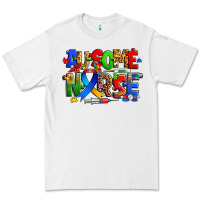 White ausome autism nurse Premium Tee - Zillion Design Studio