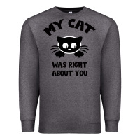 Charcoal Heather My Cat Was Right About You Premium Sweatshirt - Bettercallsaul