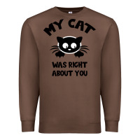 Chestnut My Cat Was Right About You Premium Sweatshirt - Bettercallsaul