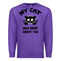 Purple My Cat Was Right About You Premium Sweatshirt - Bettercallsaul