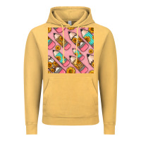 Vintage Mustard western pencil seamless pattern Vintage Hoodie - BundleAndBundleShop