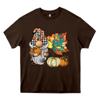 Chocolate Brown it's fall y'all gnome Heavy Core Tee - BarkalooDesign