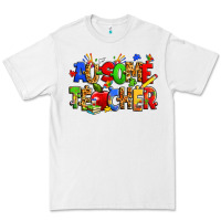 White ausome autism teacher Premium Tee - Zillion Design Studio