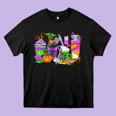 Halloween Nurse Coffee Cups Heavy Core Tee Designed By Texasbilliewilder