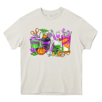 Cream Halloween Nurse Coffee Cups Heavy Core Tee - texasbilliewilder