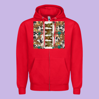 Western Mama Tumbler Zipper Hoodie Designed By Bundleandbundleshop