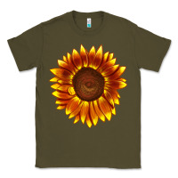 Army Green tiger eyes sunflower Classic Tee - LillyAllenDesigns