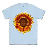 Dusty Blue tiger eyes sunflower Classic Tee - LillyAllenDesigns