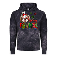 Cloud Black merry pawmas christmas shih tzu Vintage Hoodie - Jasminsmagicworld