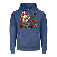 Vintage Denim merry pawmas christmas shih tzu Vintage Hoodie - Jasminsmagicworld