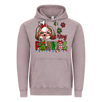 Vintage Zinc merry pawmas christmas shih tzu Vintage Hoodie - Jasminsmagicworld