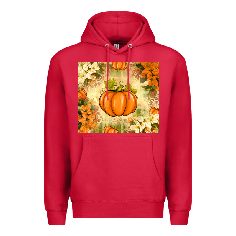 Fall Pumpkins With Flowers Premium Hoodie by texasbilliewilder | Teevron
