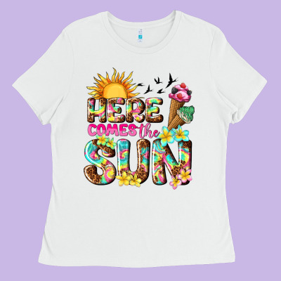 Here Comes The Sun Ladies Tee Designed By Texasbilliewilder