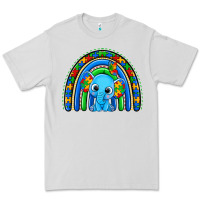 Dove Grey autism elephant rainbow Premium Tee - Zillion Design Studio