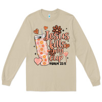 Mushroom valentine jesus fills my cup Long Sleeve Tee - MaliasSmallBusiness