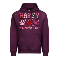Mauve Wine happy valentine's day paws Urban Hoodie - OliviaCreatesArt