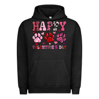 Pigment Black happy valentine's day paws Urban Hoodie - OliviaCreatesArt