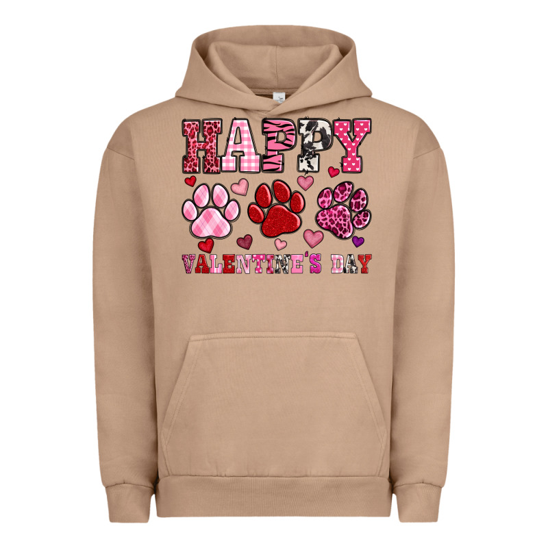 Happy Valentine's Day Paws Urban Hoodie by OliviaCreatesArt | Teevron