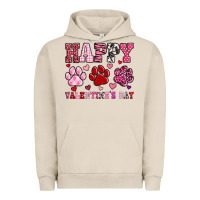 Pigment French Oak happy valentine's day paws Urban Hoodie - OliviaCreatesArt