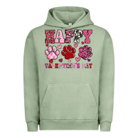 Pigment Oil Green happy valentine's day paws Urban Hoodie - OliviaCreatesArt