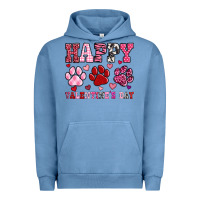 Pigment Pebble Blue happy valentine's day paws Urban Hoodie - OliviaCreatesArt