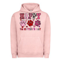Pigment Salmon happy valentine's day paws Urban Hoodie - OliviaCreatesArt