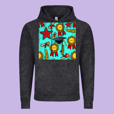 Graduation Seamless Pattern Vintage Hoodie Designed By Bundleandbundleshop