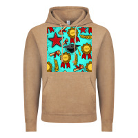Vintage Coffee graduation seamless pattern Vintage Hoodie - BundleAndBundleShop