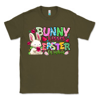 Army Green Bunny Kisses Easter Wishes Classic Tee - CowhideDigitalArt